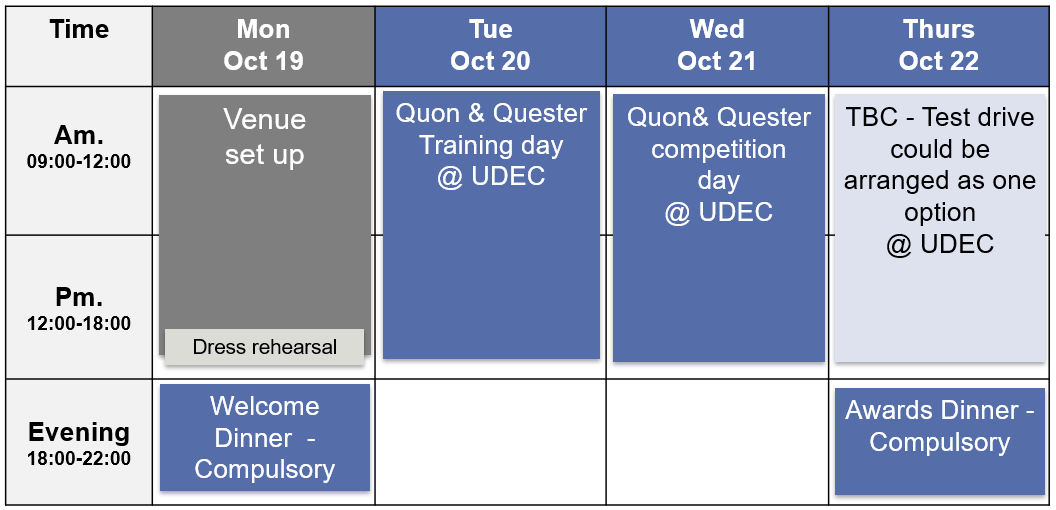 UDEMC Event Schedule in Ageo Japan