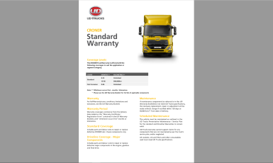 UD Croner Standard Warranty
