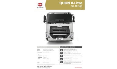 UD Trucks CW 25 360 Spec Sheet