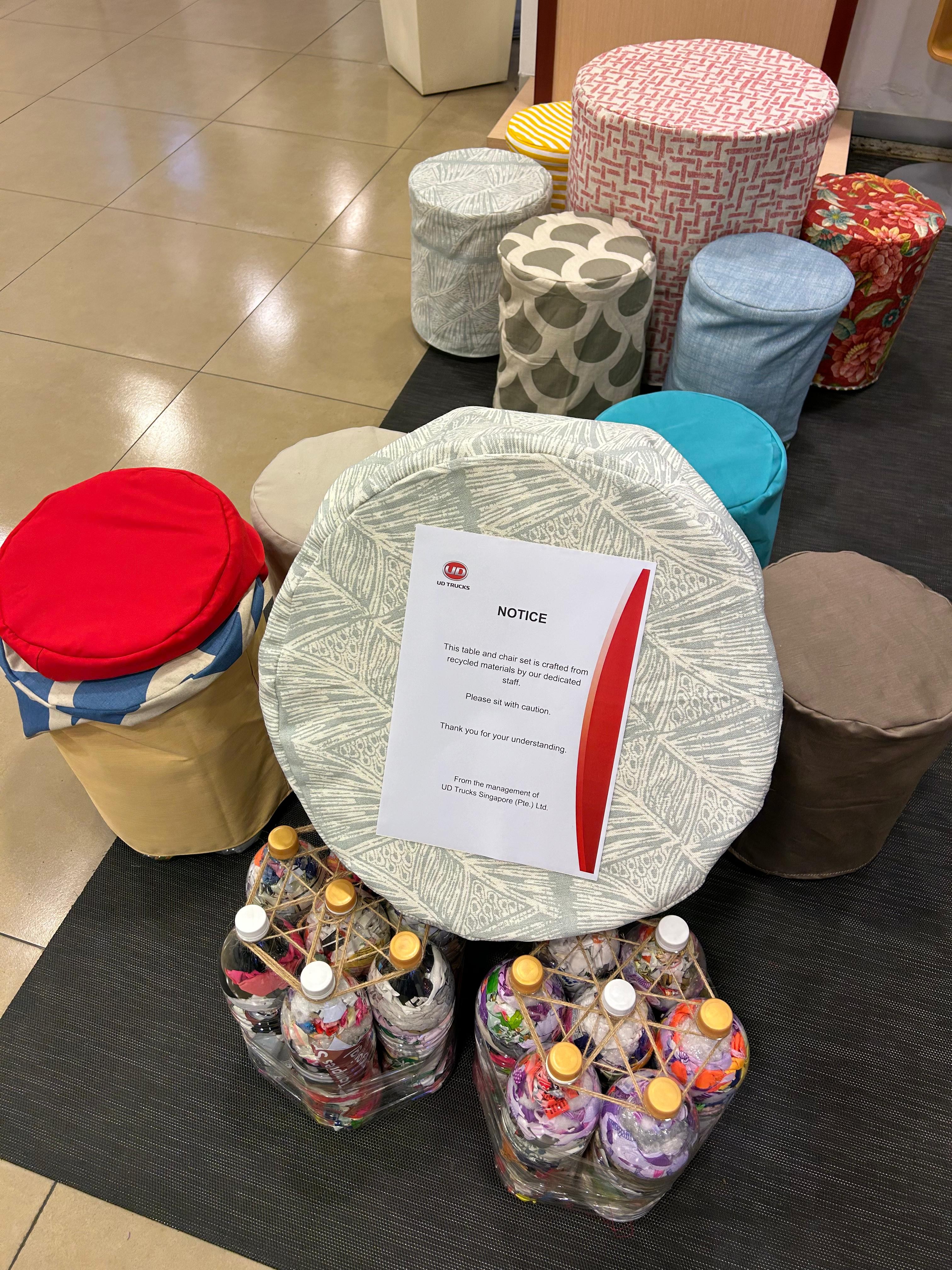 Showcase of completed products at the dealership office