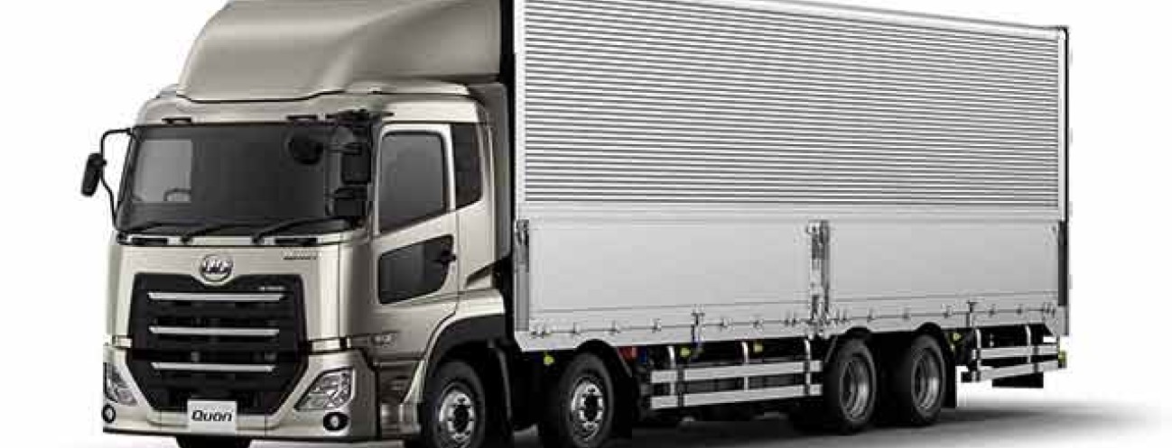フルモデルチェンジした大型トラック新型「クオン（Quon）」を発表